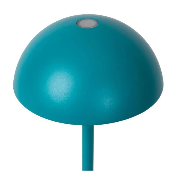 Lucide JOY - Lampe de table Rechargeable Intérieur/Extérieur - Batterie/Piles - Ø 12 cm - LED Dim. - 1x1,5W 3000K - IP54 - Turquoise - détail 2